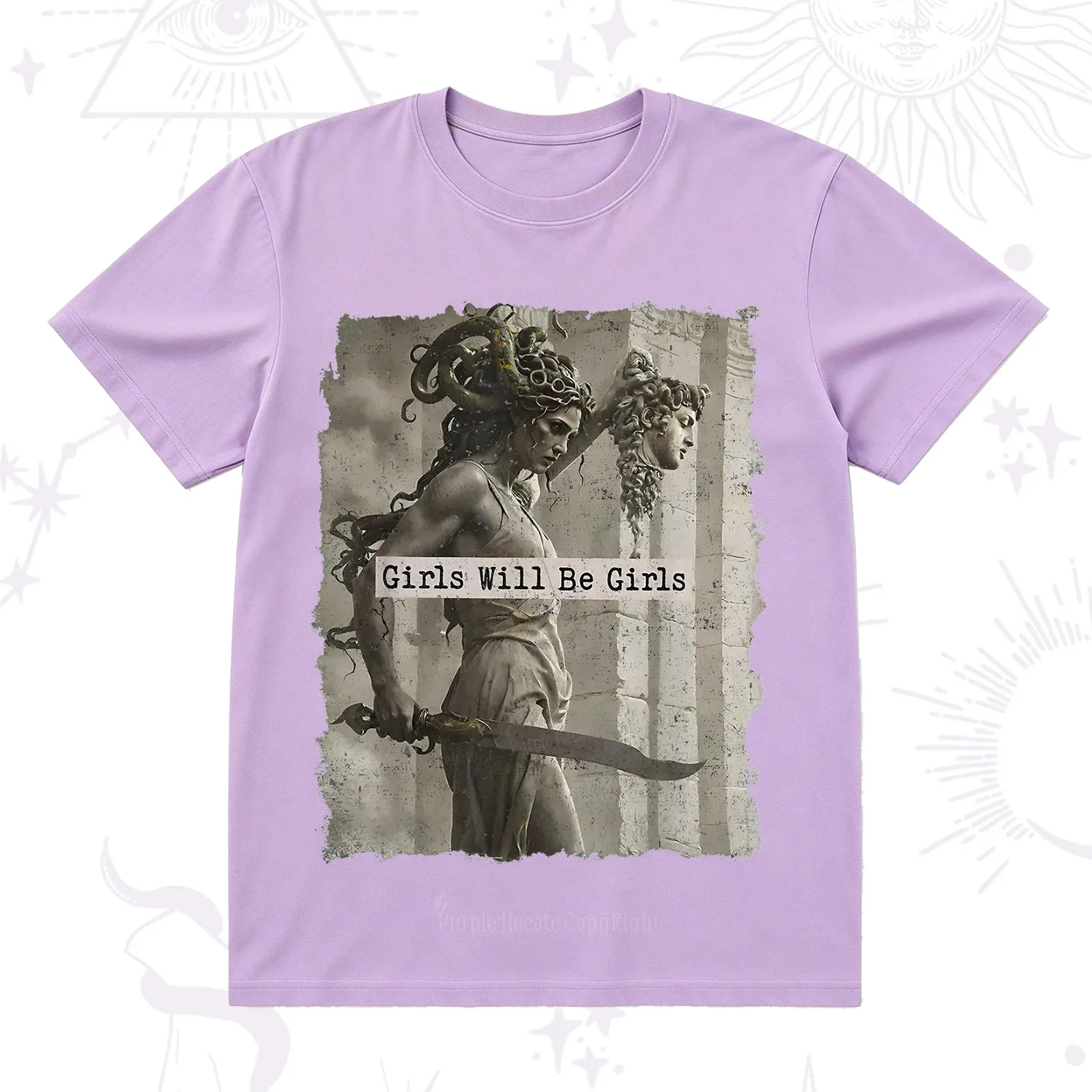 Purplehecate Medusa Girls Will Be Girls T-Shirt