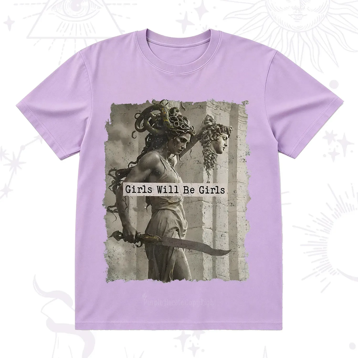 Purplehecate Medusa Girls Will Be Girls T-Shirt