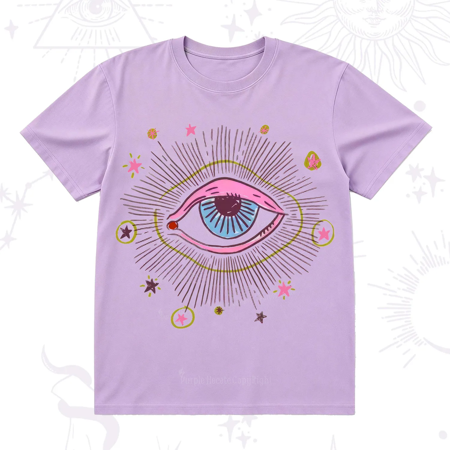 Purplehecate Mystic Gaze Evil Eye Protection T-Shirt