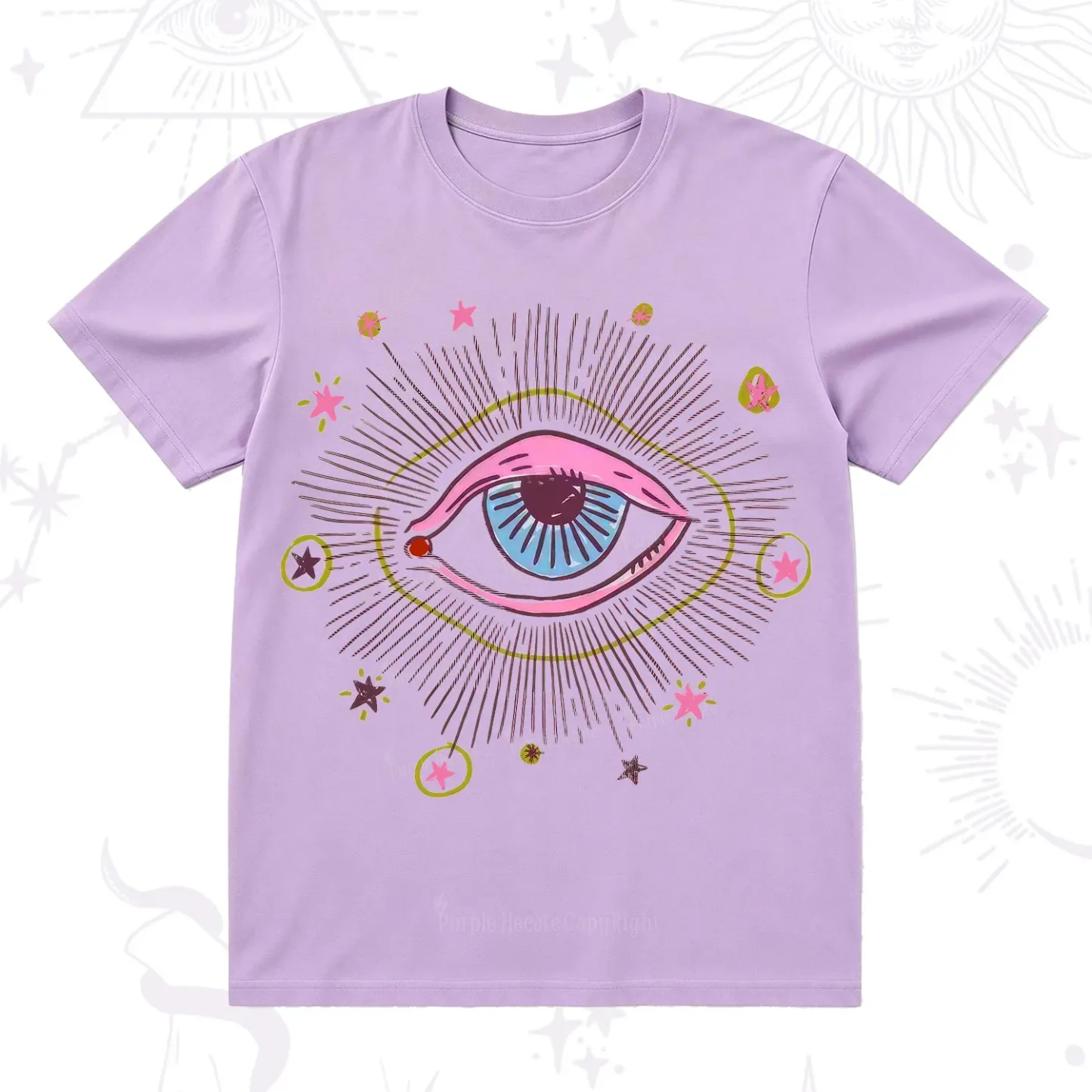 Purplehecate Mystic Gaze Evil Eye Protection T-Shirt