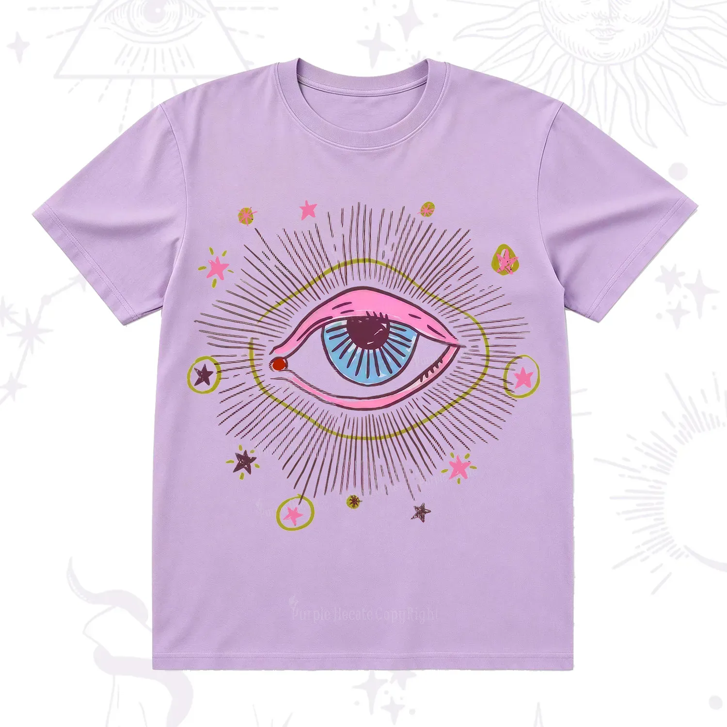 Purplehecate Mystic Gaze Evil Eye Protection T-Shirt