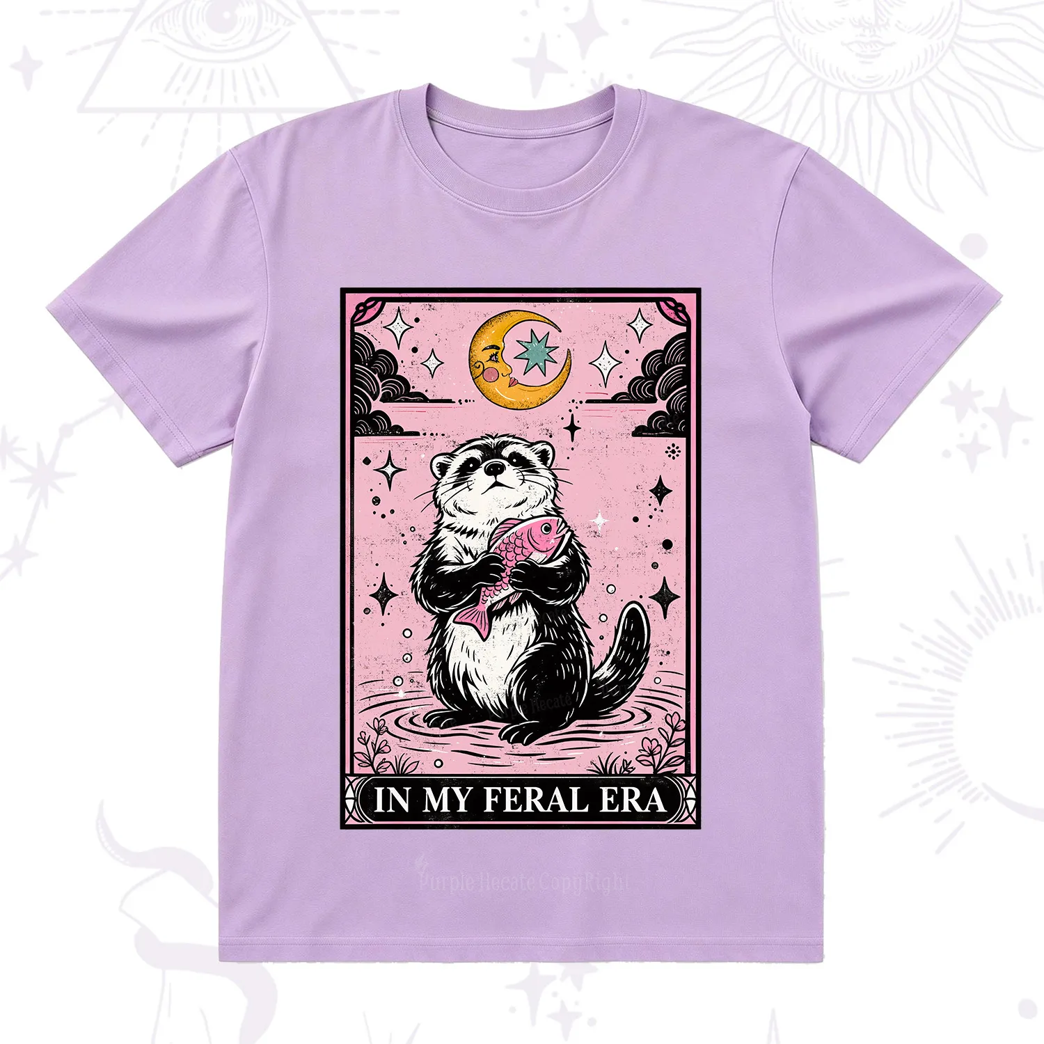 Purplehecate The In My Feral Era Tarot Otter T-Shirt