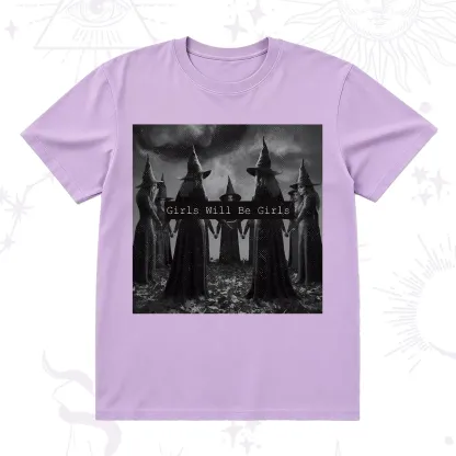 Purplehecate Vintage Girls Will Be Girls Witch T-Shirt