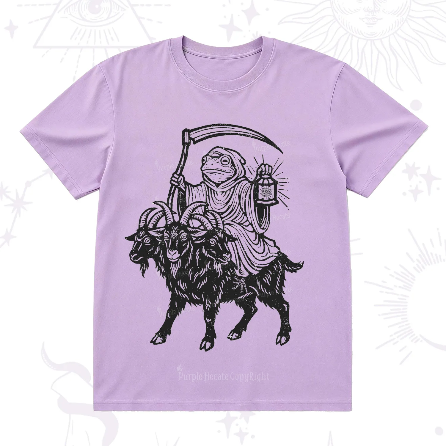 Purplehecate Death Frog Goat Rider T-Shirt