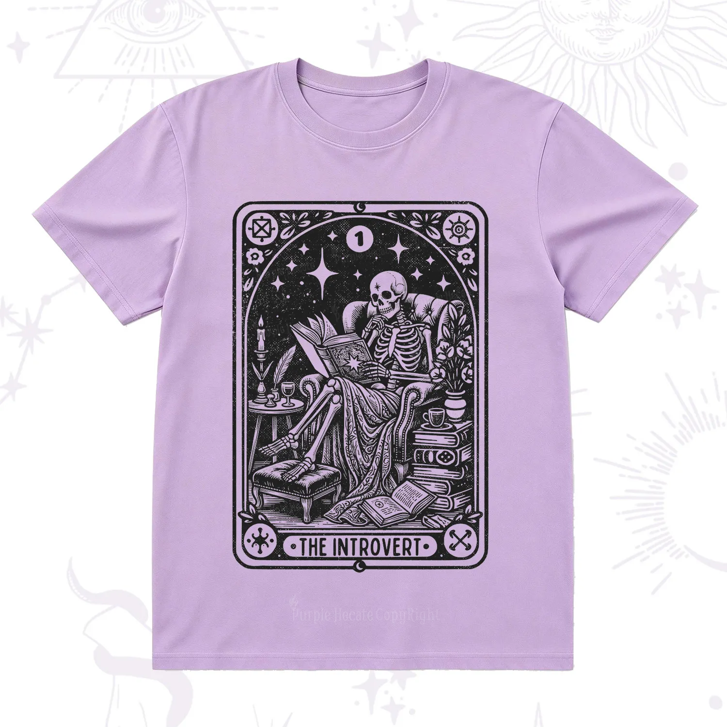 Purplehecate The Introvert Tarot Card T-Shirt