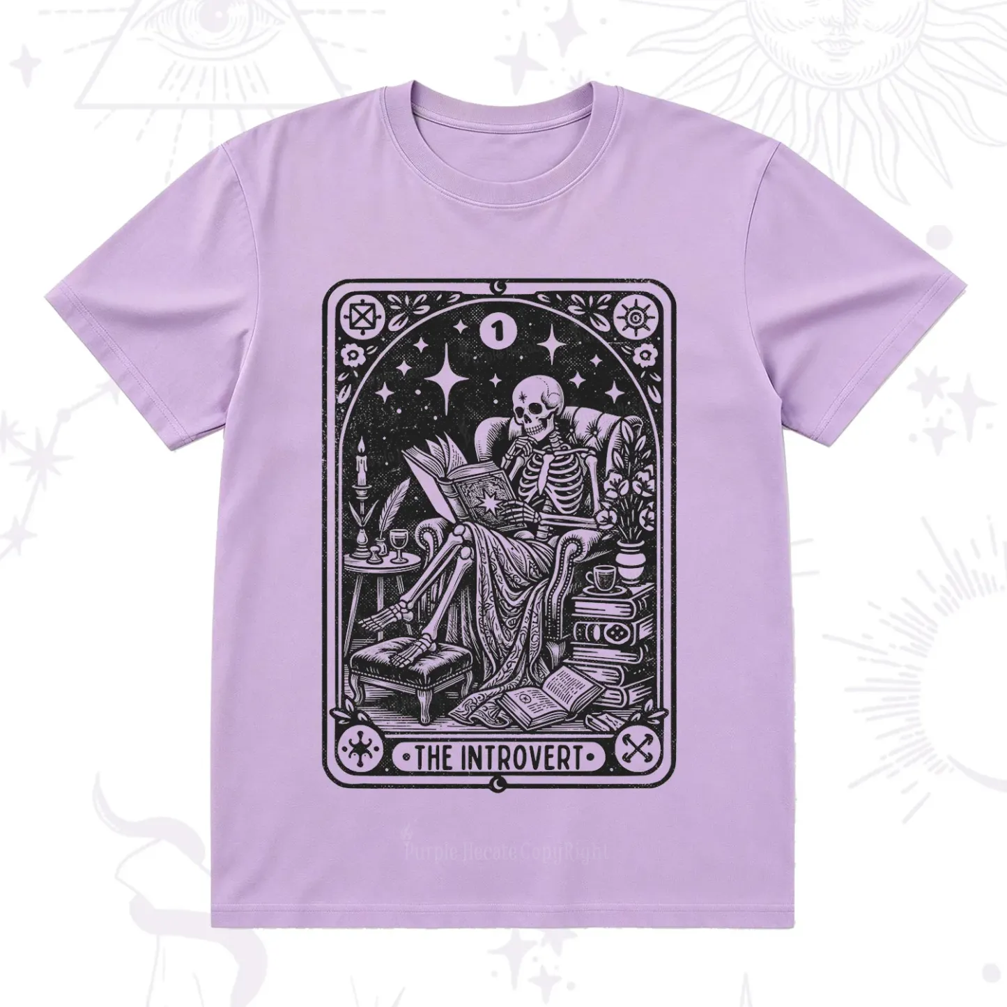 Purplehecate The Introvert Tarot Card T-Shirt