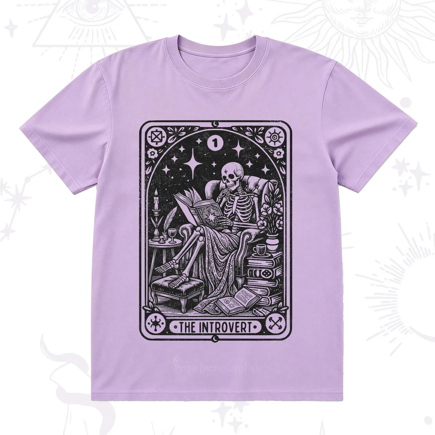 Purplehecate The Introvert Tarot Card T-Shirt