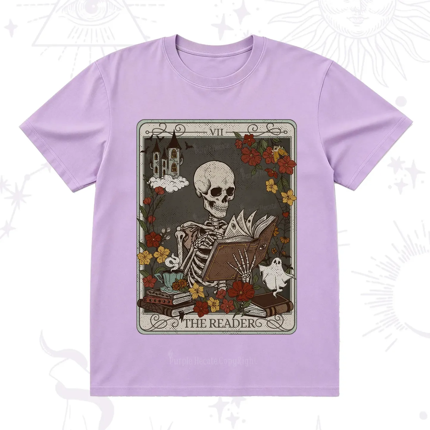 Purplehecate The Reader Tarot Card T-Shirt