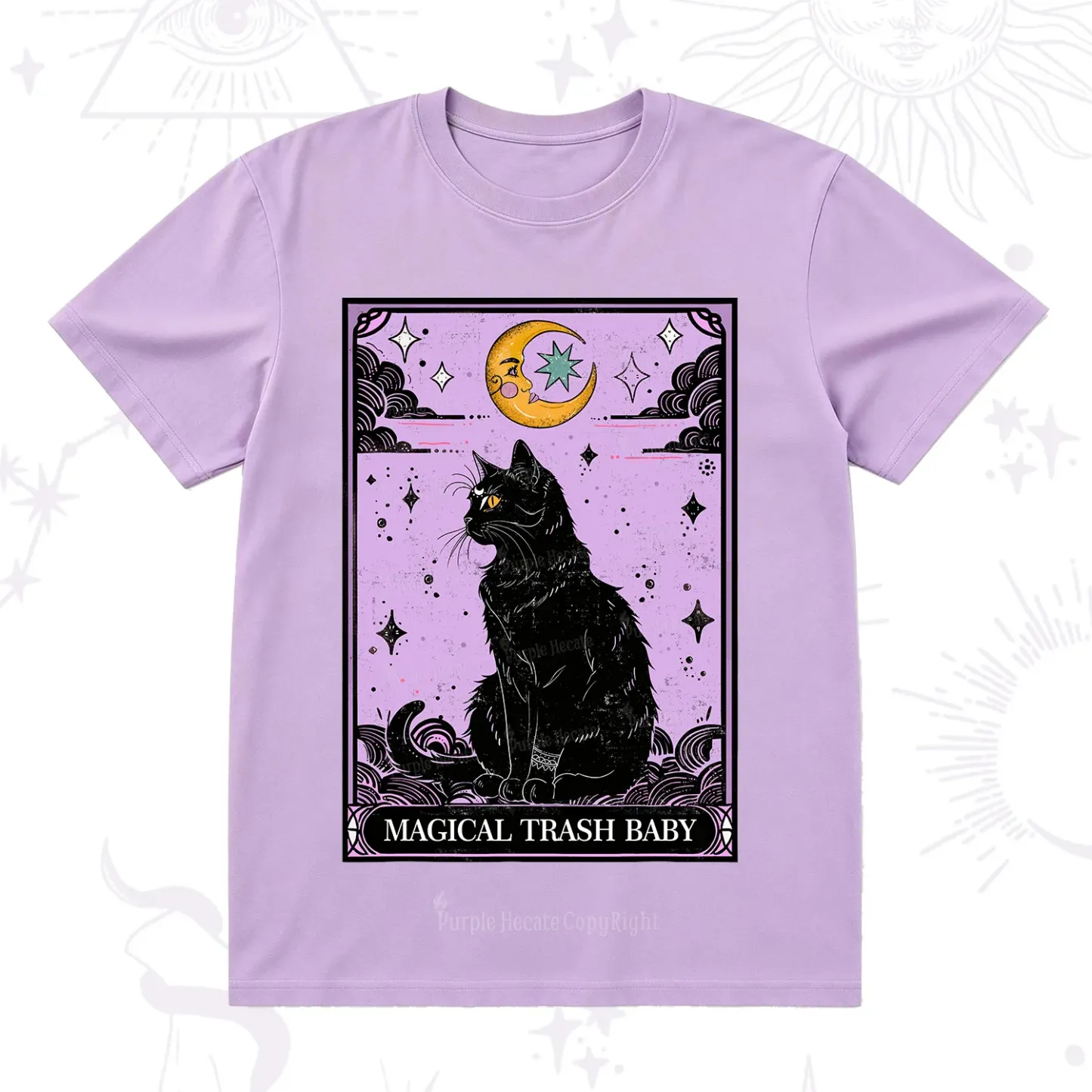 Purplehecate Magical Trash Baby Tarot Cat T-Shirt