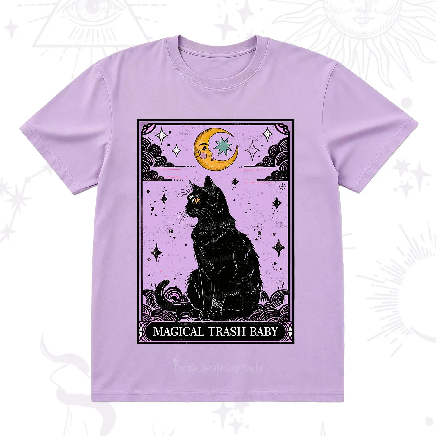 Purplehecate Magical Trash Baby Tarot Cat T-Shirt