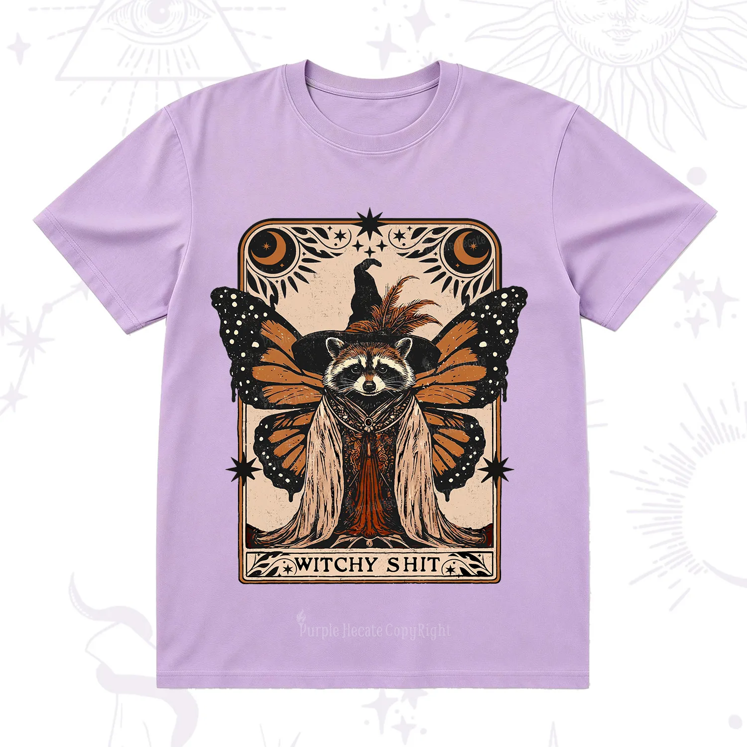 Purplehecate Witchy Shit Raccoon T-Shirt