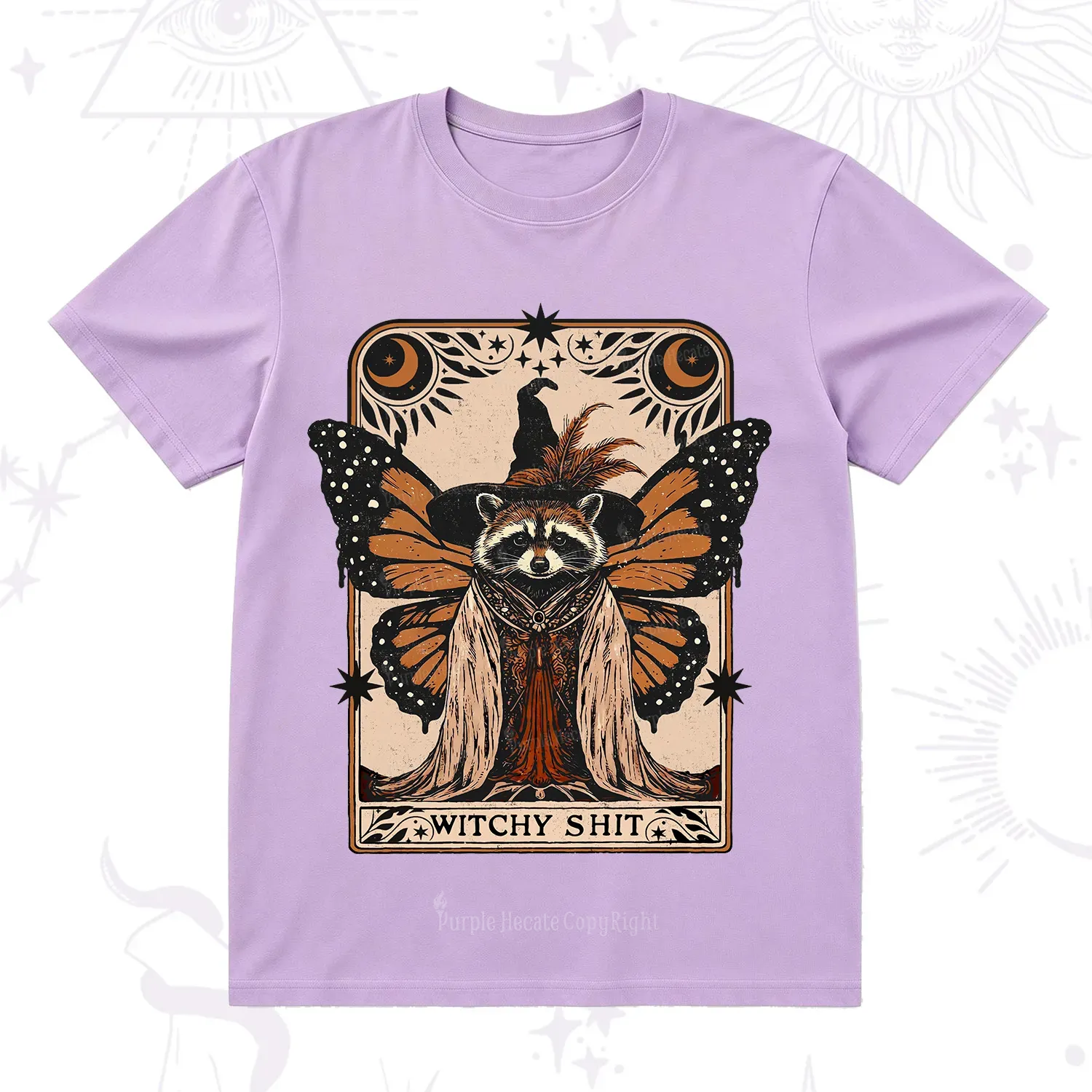 Purplehecate Witchy Shit Raccoon T-Shirt