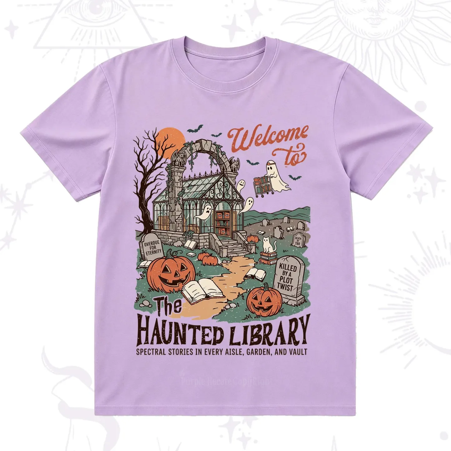 Purplehecate Welcome to the Haunted Library T-Shirt
