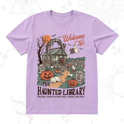 Purplehecate Welcome to the Haunted Library T-Shirt