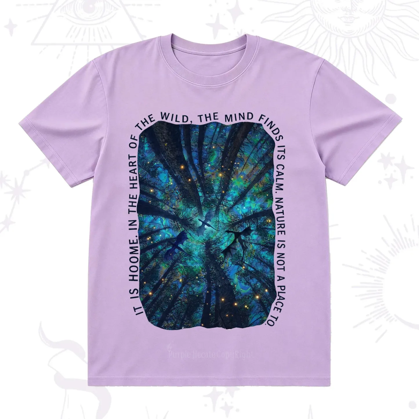 Purplehecate Forest Mindscape Night Sky T-Shirt