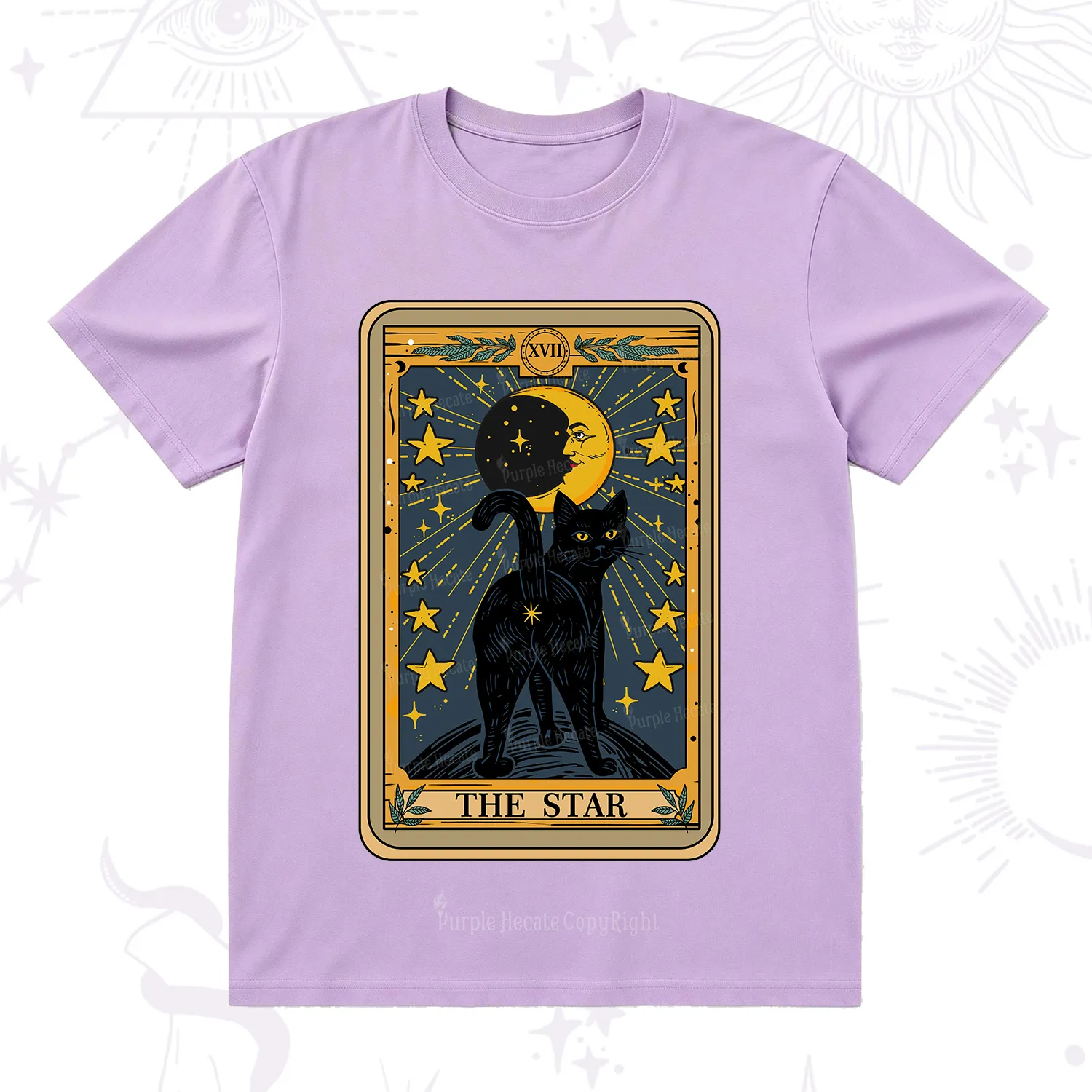 Purplehecate The Star Tarot Cat T-Shirt