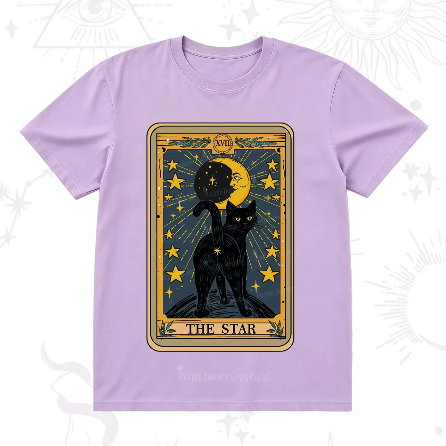 Purplehecate The Star Tarot Cat T-Shirt