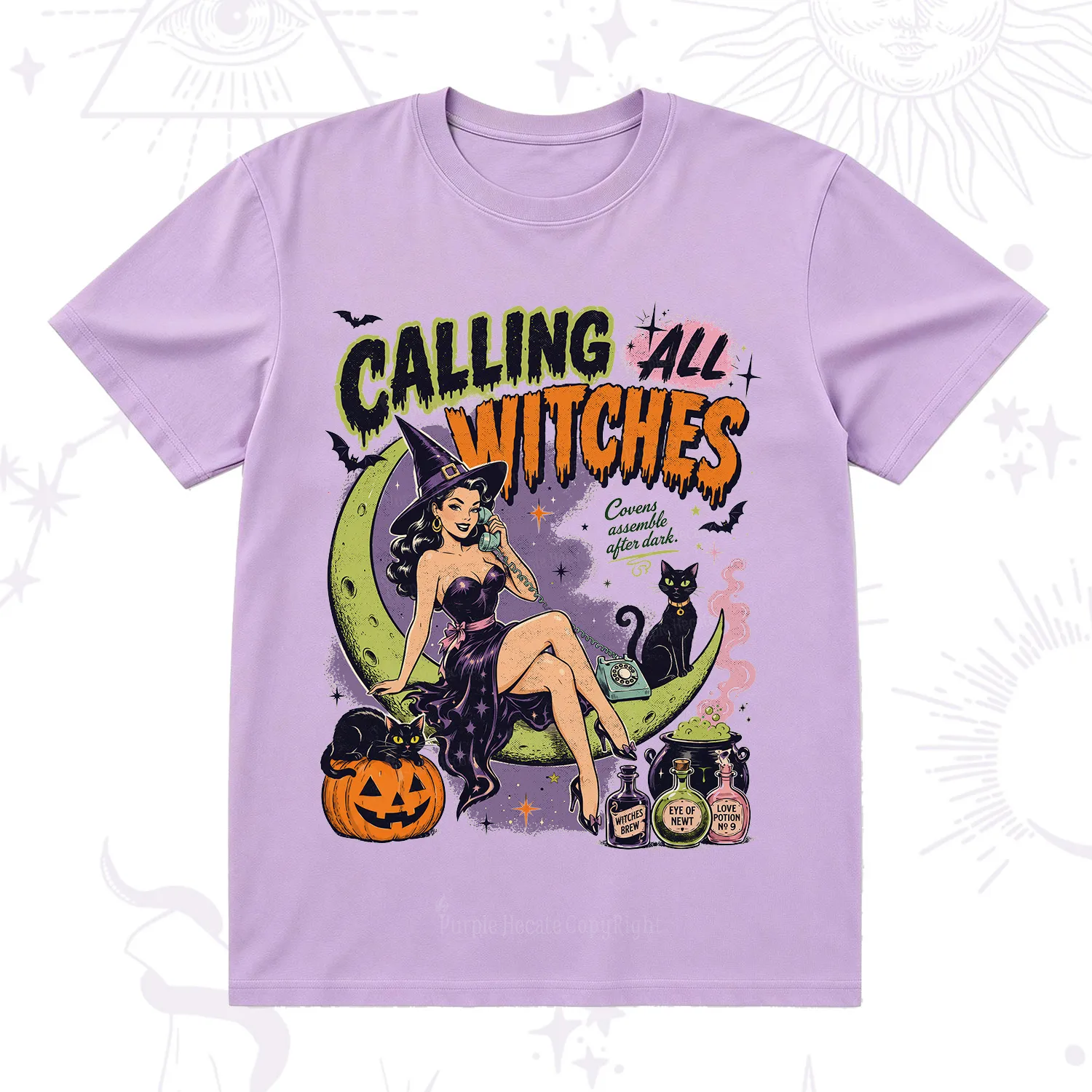 Purplehecate Calling All Witches Halloween T-Shirt