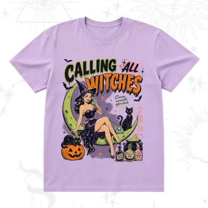 Purplehecate Calling All Witches Halloween T-Shirt