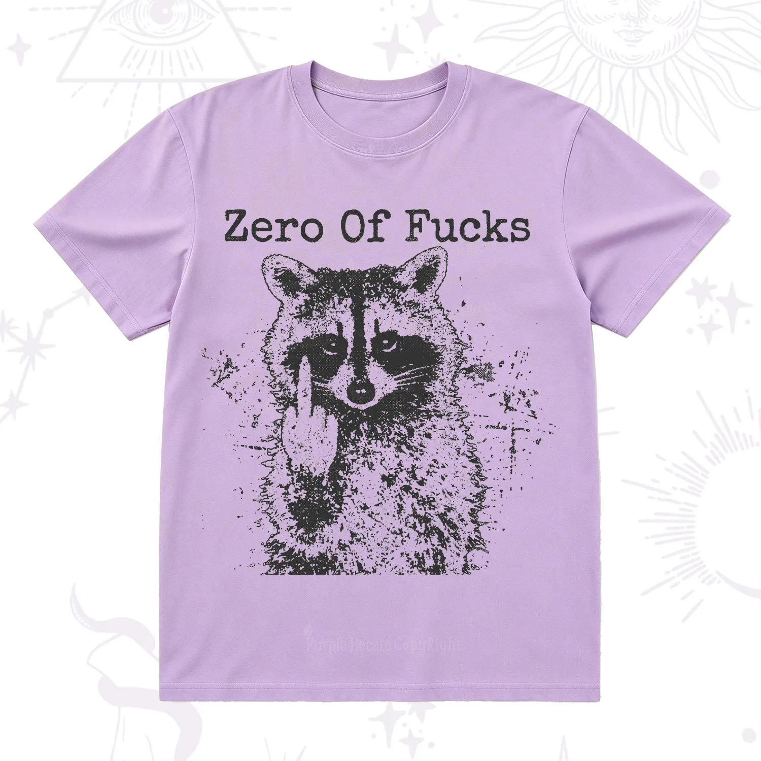 Purplehecate Zero Of Fucks Raccoon T-Shirt