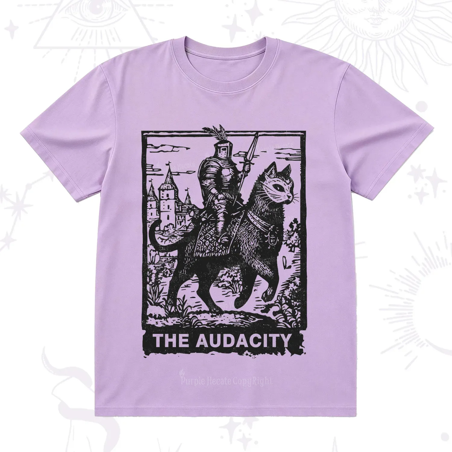 Purplehecate The Audacity Knight Cat T-Shirt
