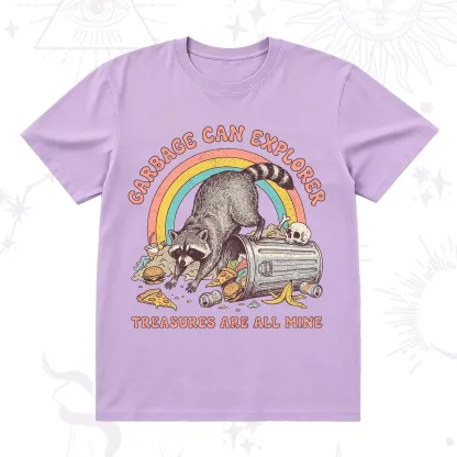 Purplehecate Garbage Can Explorer Raccoon T-Shirt