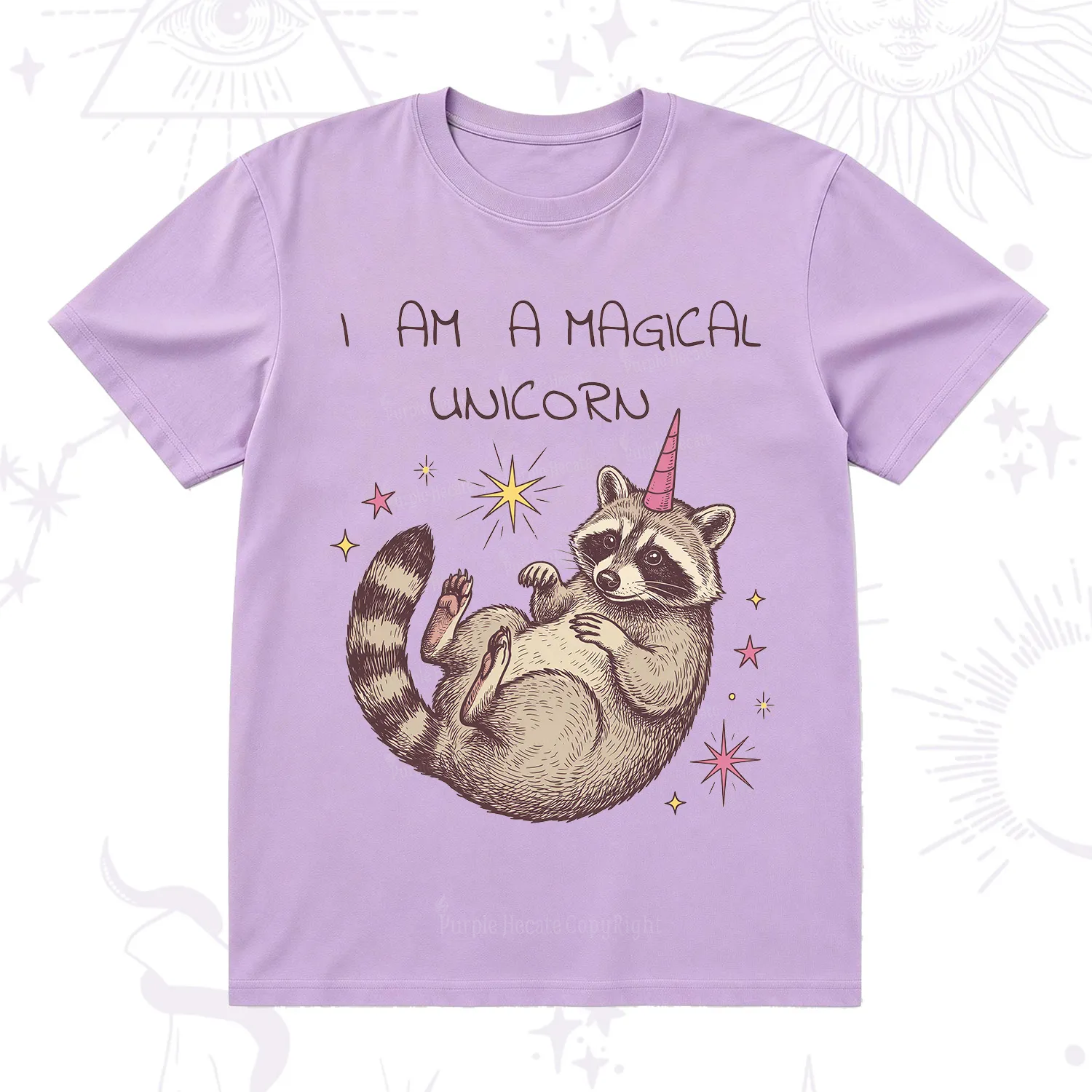Purplehecate I Am A Magical Unicorn Raccoon T-Shirt