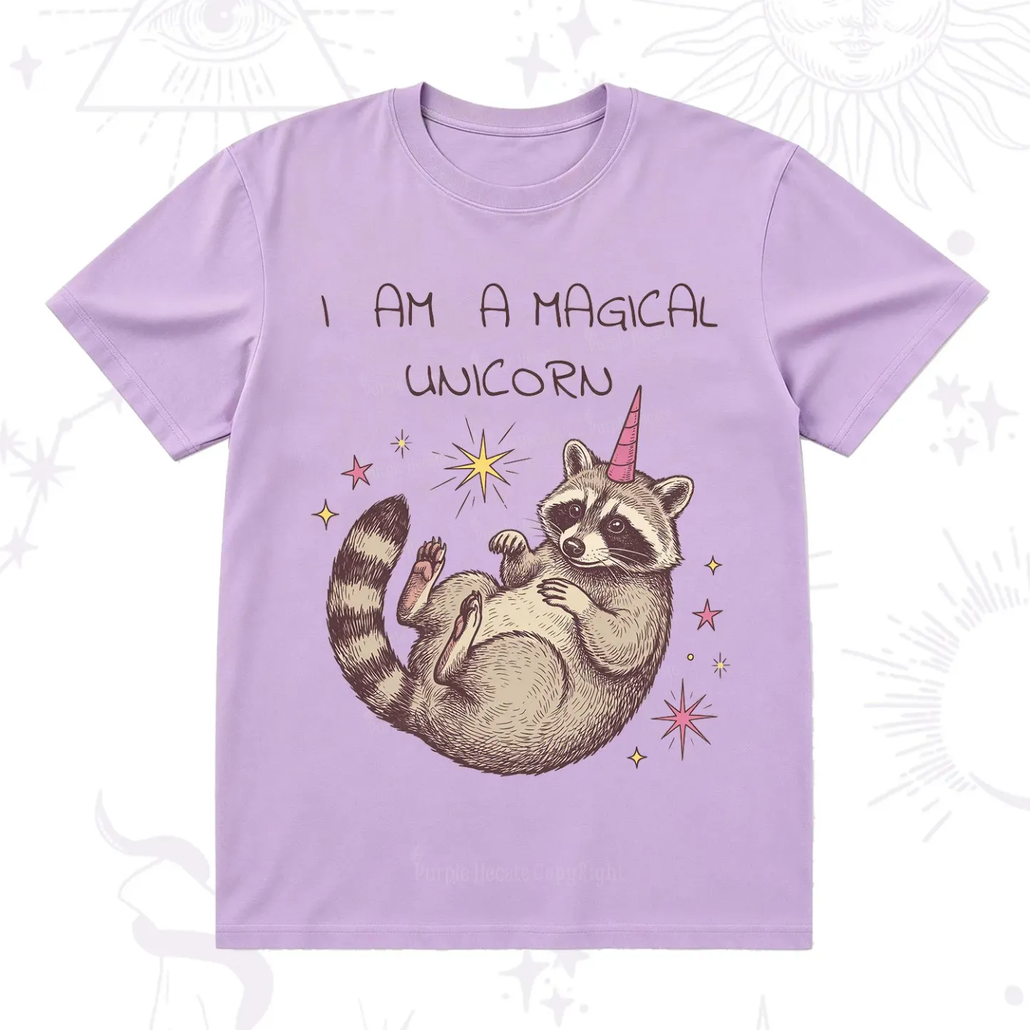 Purplehecate I Am A Magical Unicorn Raccoon T-Shirt