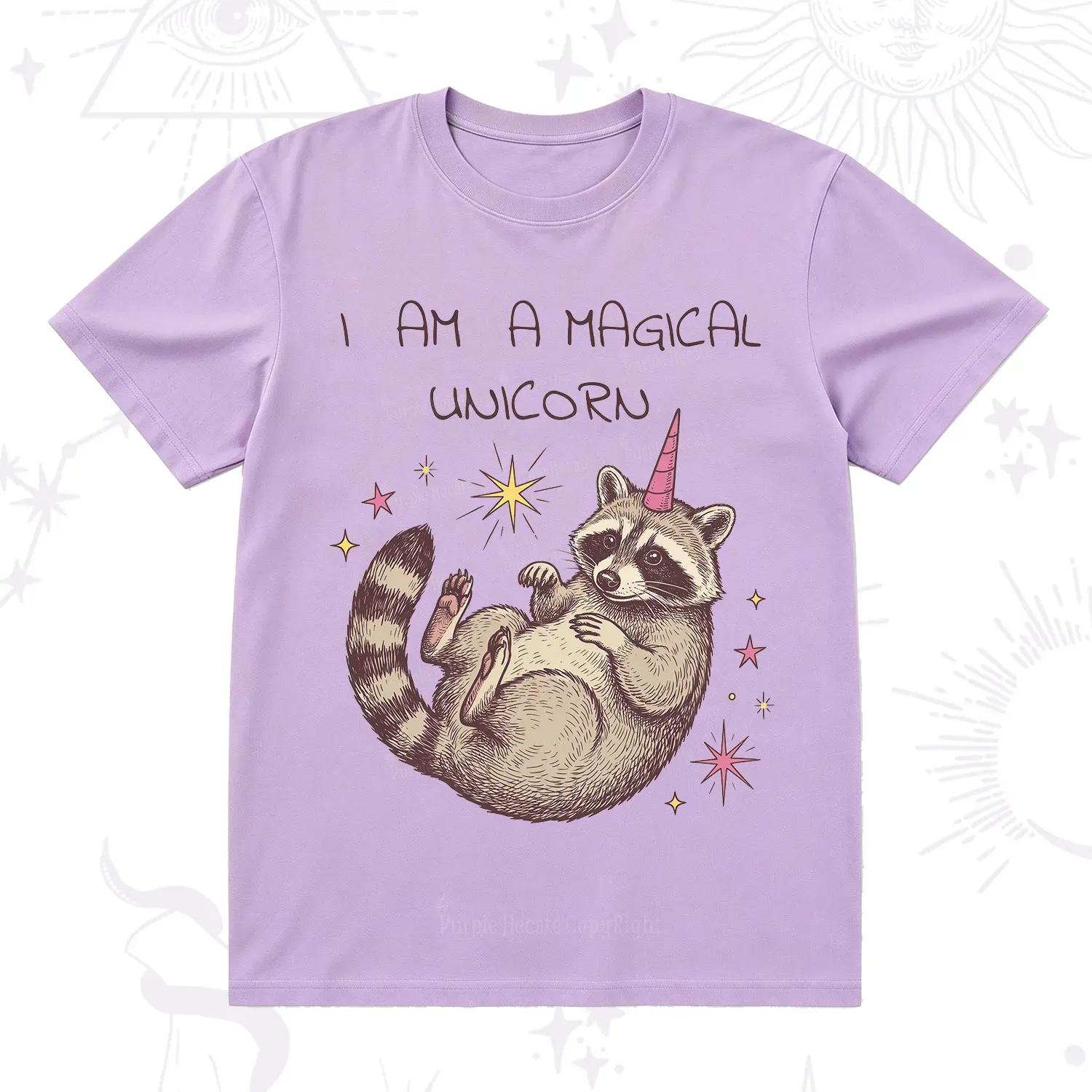 Purplehecate I Am A Magical Unicorn Raccoon T-Shirt