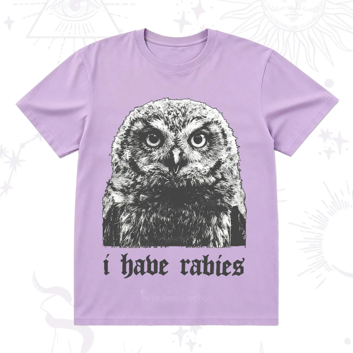 Purplehecate I Have Rabies Owl T-Shirt