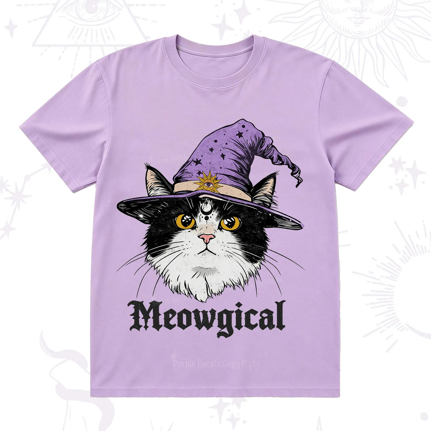 Purplehecate Meowgical Witch Cat T-Shirt