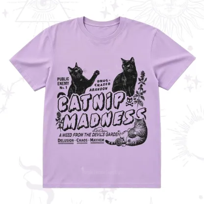 Purplehecate Catnip?Madness Cute?Cat T-Shirt