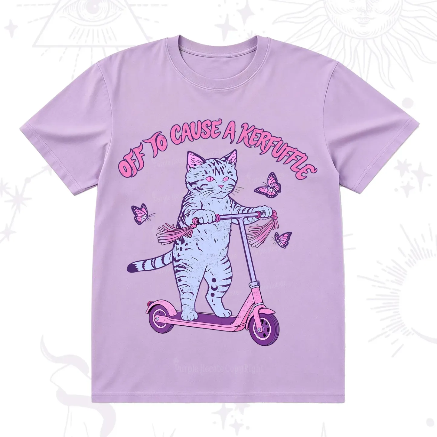 Purplehecate Off To Cause A Kerfuffle Cat T-Shirt