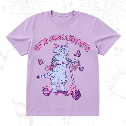 Purplehecate Off To Cause A Kerfuffle Cat T-Shirt