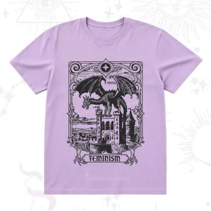 Purplehecate Medieval Feminist Dragon T-Shirt