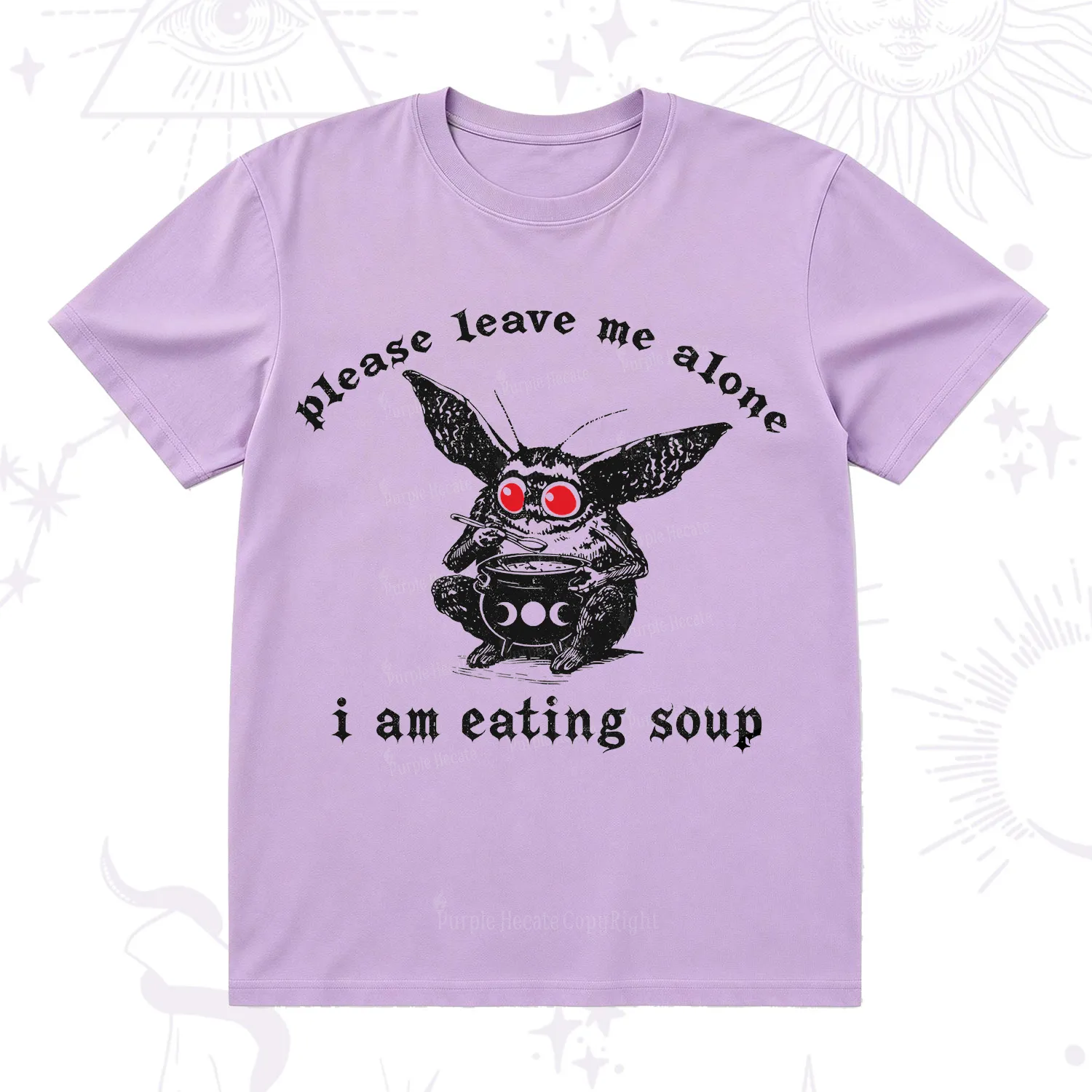 Purplehecate Mothman Eating Soup T-Shirt