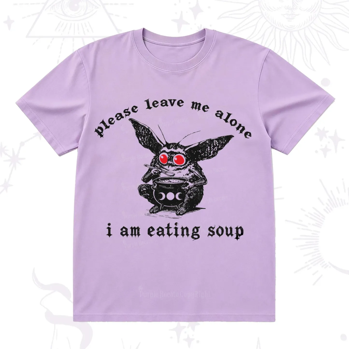 Purplehecate Mothman Eating Soup T-Shirt