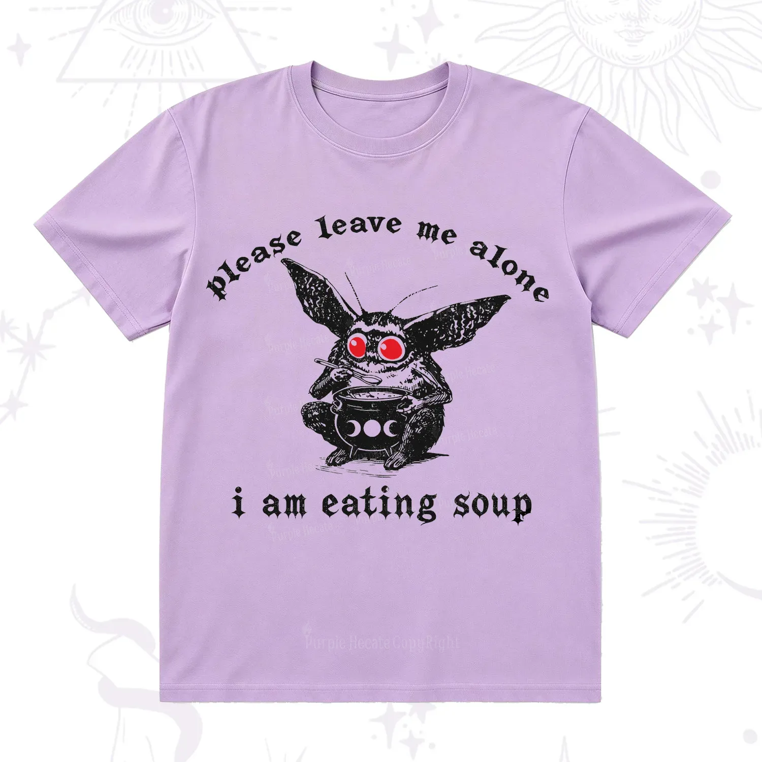 Purplehecate Mothman Eating Soup T-Shirt