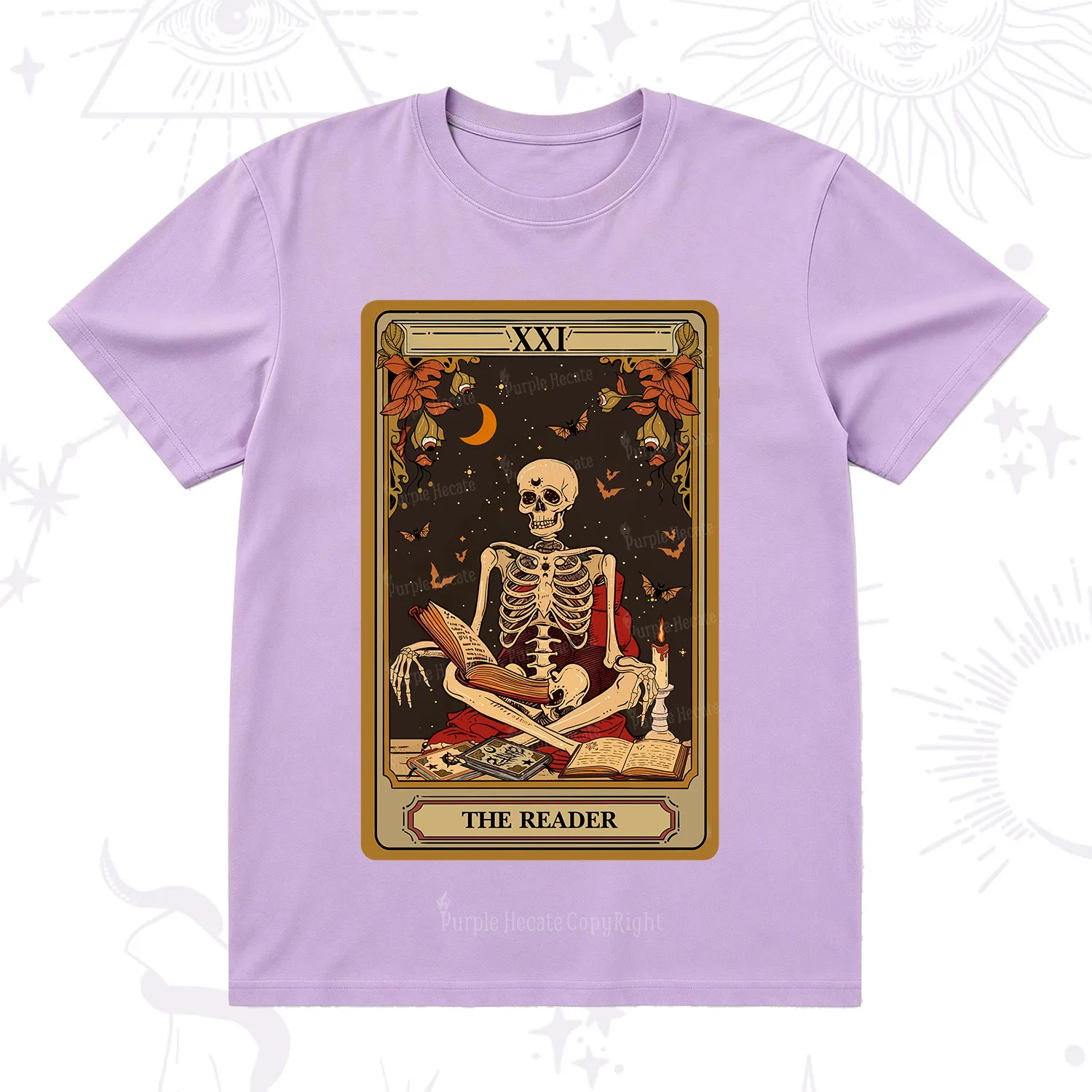 Purplehecate The Reader Tarot Card T-Shirt