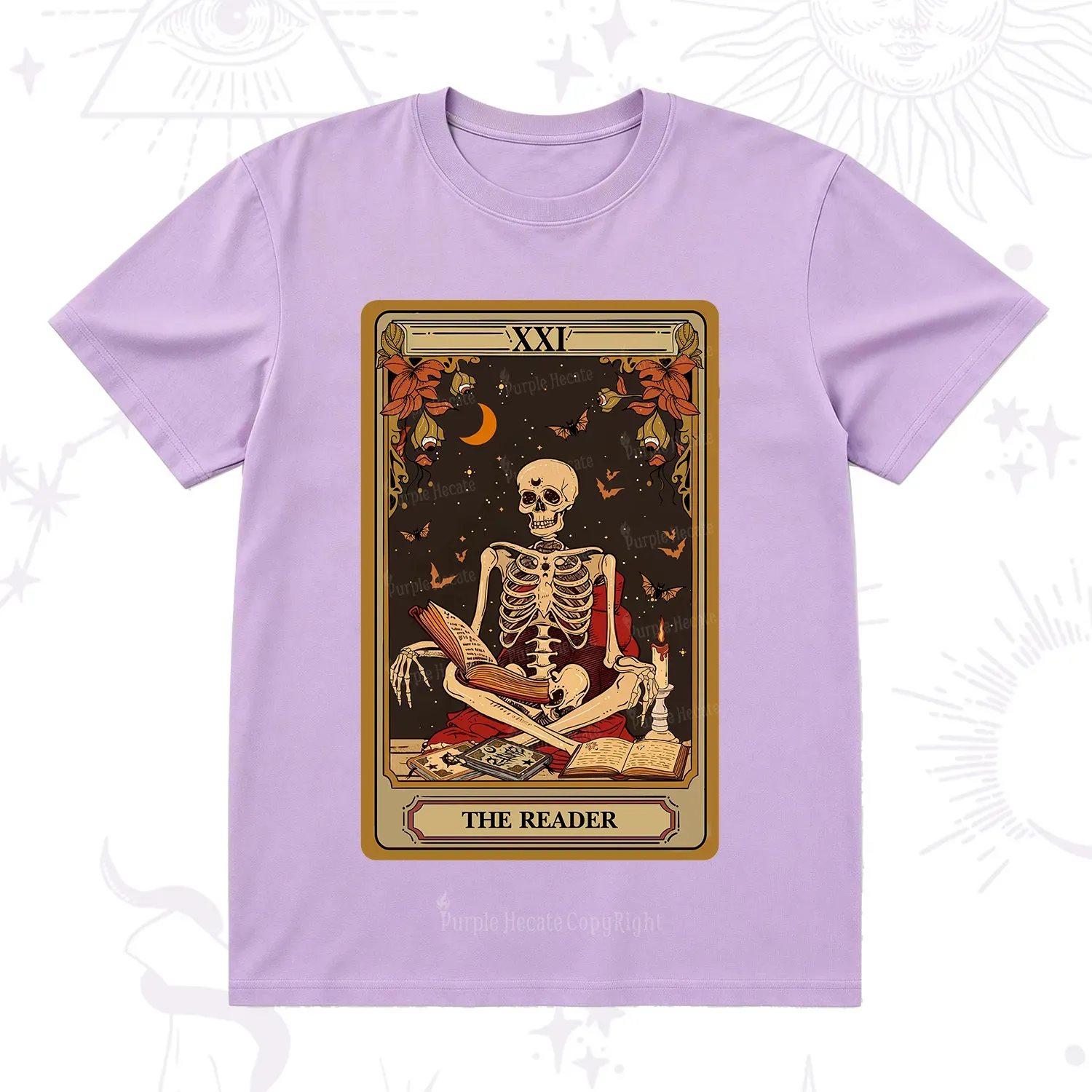 Purplehecate The Reader Tarot Card T-Shirt