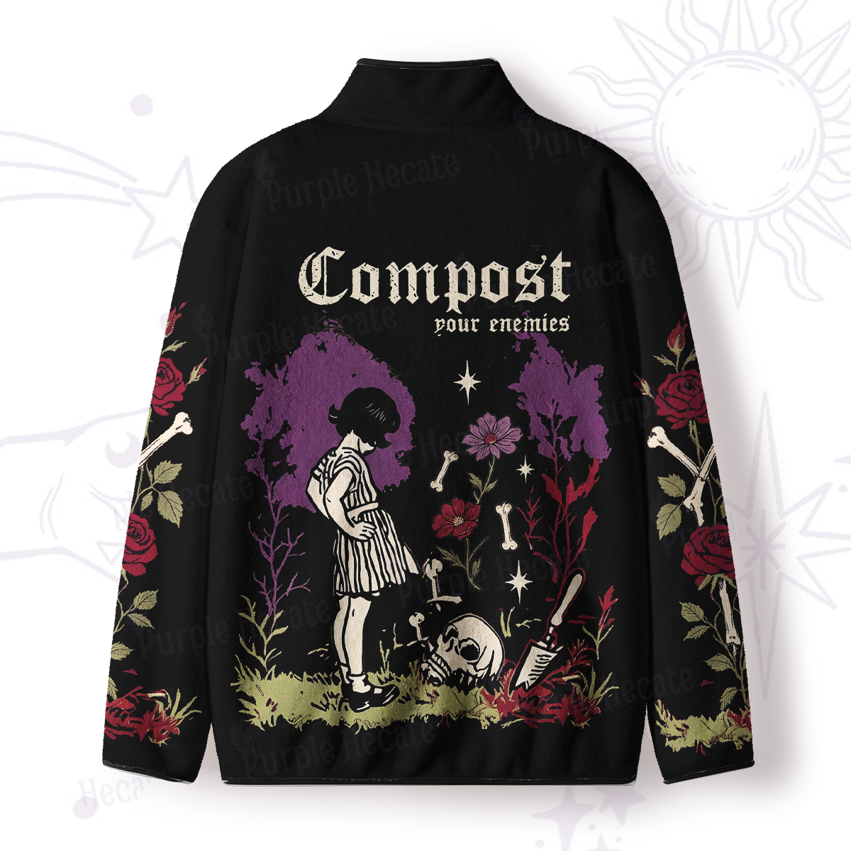 Purplehecate Compost Your Enemies Full Zip Fleece Jacket