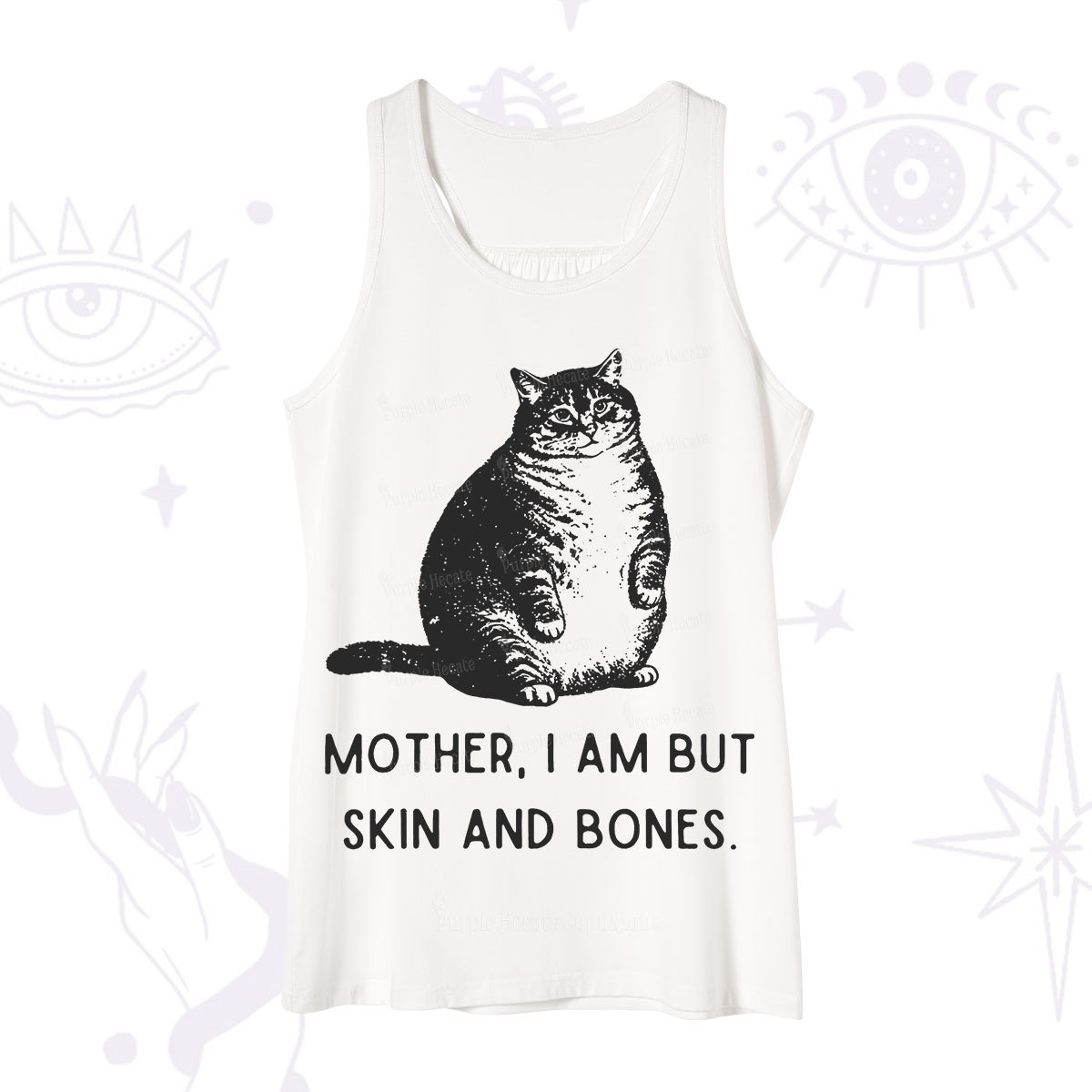 Purplehecate Cat Mother I Am But Skin And Bones Tank