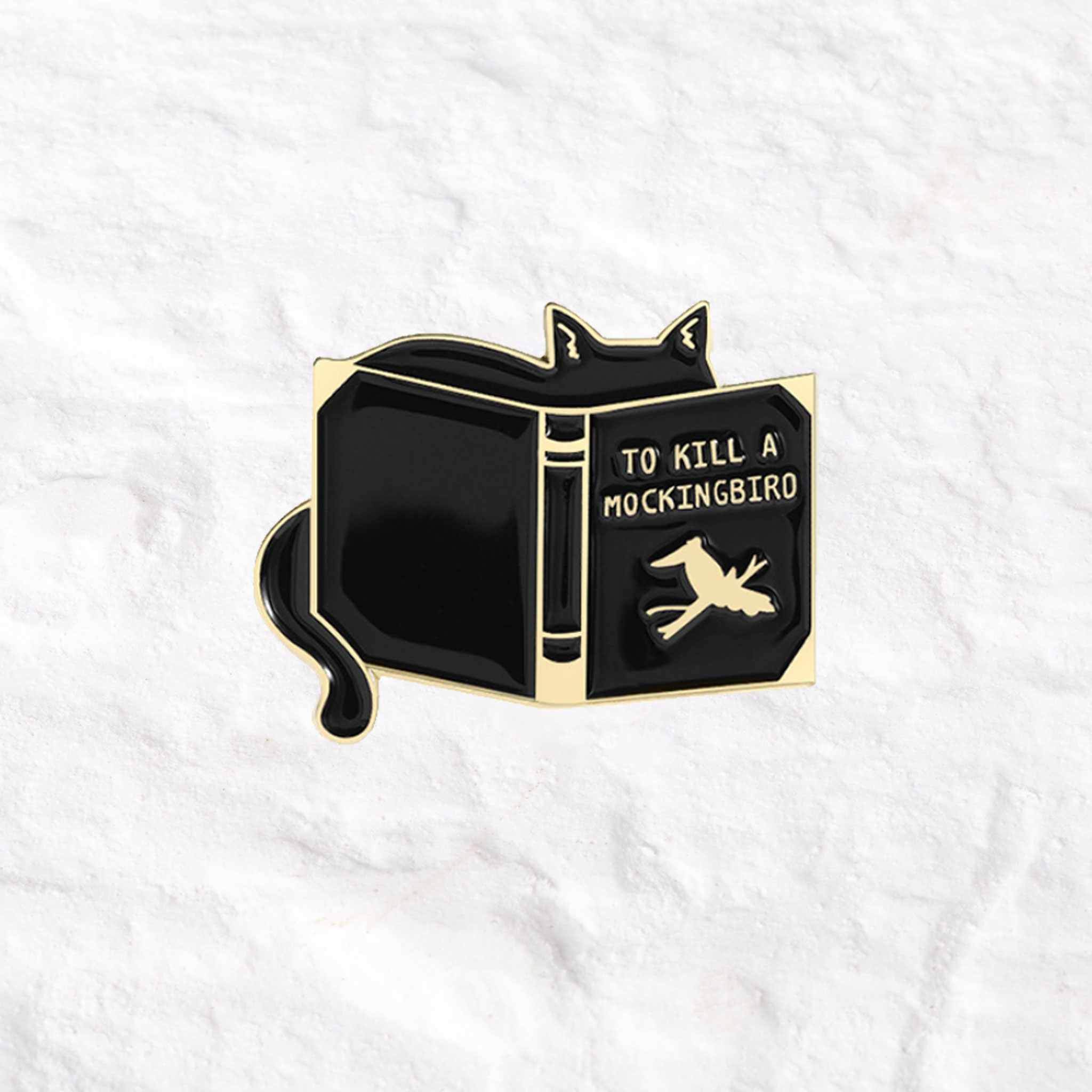 Purplehecate Cat Reading a Book Pin