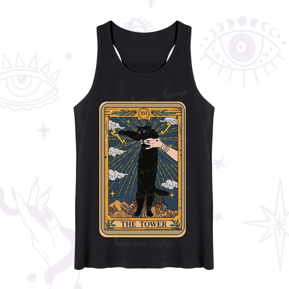 Purplehecate The Tower Cats Tarot Tank