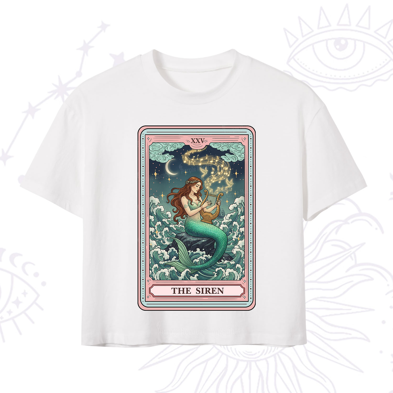 Purplehecate The Siren Tarot Crop T-Shirt