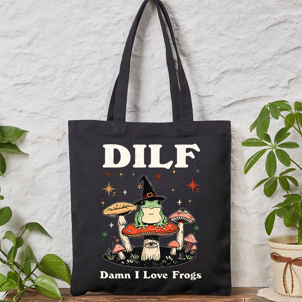 Purplehecate Dilf Damn I Love Frogs Tote Bag