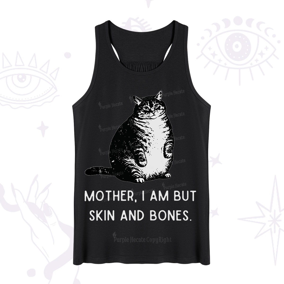 Purplehecate Cat Mother I Am But Skin And Bones Tank