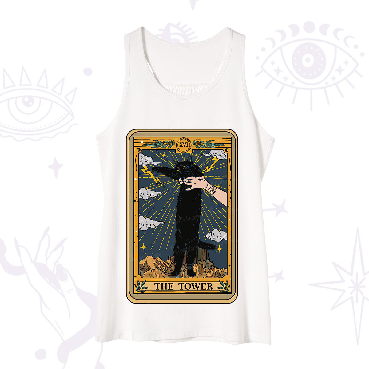 Purplehecate The Tower Cats Tarot Tank