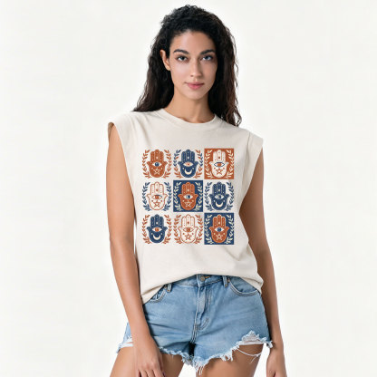 Purplehecate Hamsa Hand Vintage Washed Tank
