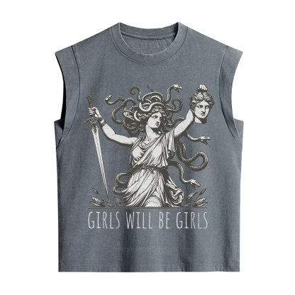 Purplehecate Girls Will Be Girls Medusa Vintage Washed Tank